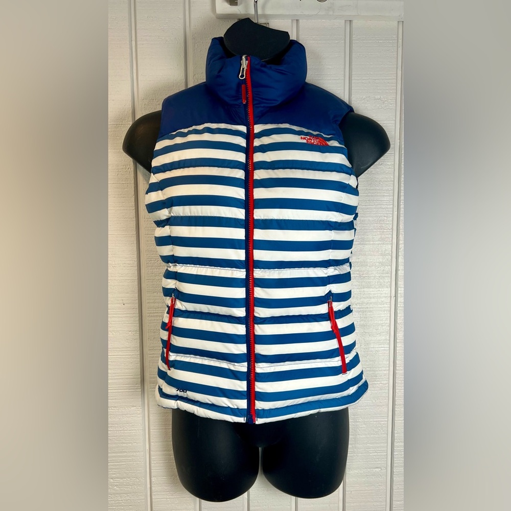 The North Face Goose‎ Down 700 International Nuptse RU14 Blue & White Vest Small